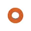 Árazószalag FORTUNA 25x12 mm perforált narancssárga 10 tekercs/csomag