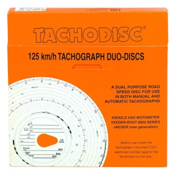 Tachográf 125km-es 1 napos (blu8) 100 darabos Tachográf 125km-es 1 napos (blu8) 100 darabos