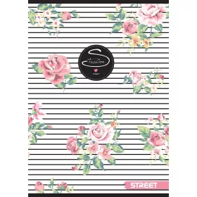 Füzet vonalas STREET A/4 54 lapos Flowers margóval
