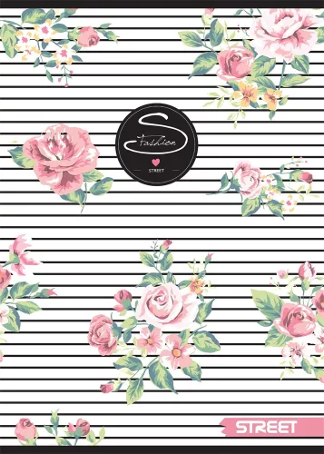 Füzet vonalas STREET A/5 54 lapos Flowers
