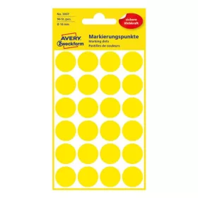 Etikett AVERY 3007 jelölőpont 18mm sárga 96 darabos