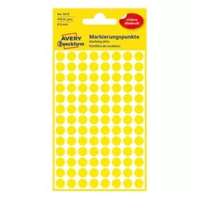 Etikett AVERY 3013 jelölőpont 8mm sárga 416 darabos