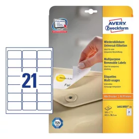   Etikett AVERY L6023REV-25 63,5X38,1 univerzális visszaszedhető 25+5 ív/doboz