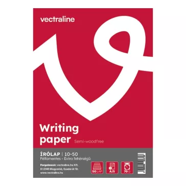 Írólap VECTRALINE A/5 félfamentes 10-50 50 lapos