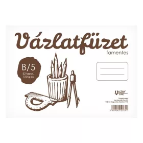   Vázlatfüzet spirálozott VECTRALINE B/5 170 g 32 lapos famentes