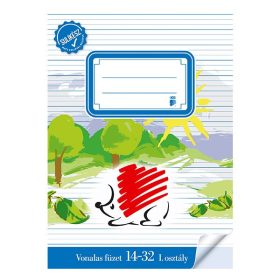   Füzet vonalas ICO Süni A/5 14-32 1.osztályos  bekötött sulikész