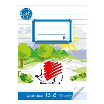   Füzet vonalas ICO Süni A/5 12-32 3.osztályos bekötött sulikész