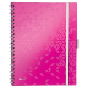  Spirálfüzet kockás LEITZ Wow Active A/4 80 lapos rózsaszín