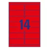 Etikett AVERY L7263R-25 99,1x38,1mm laser neon piros 350 címke/doboz 25 ív/doboz