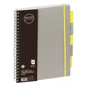   Spirálfüzet kockás GRAND A/4 100 lapos regiszteres szürke