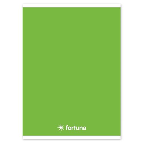 Spirálfüzet vonalas FORTUNA Monocolor A/5 70 lapos zöld
