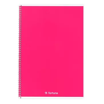 Spirálfüzet vonalas FORTUNA Monocolor A/5 70 lapos magenta