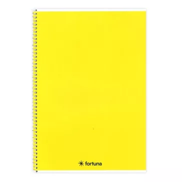 Spirálfüzet vonalas FORTUNA Monocolor A/5 70 lapos sárga