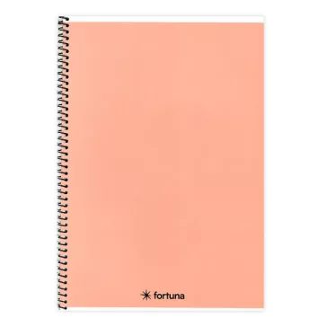   Spirálfüzet vonalas FORTUNA Monocolor A/5 70 lapos pasztell barack