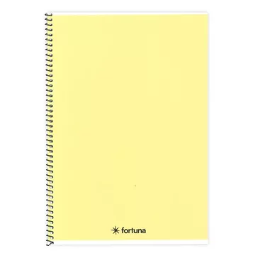   Spirálfüzet vonalas FORTUNA Monocolor A/5 70 lapos pasztell sárga
