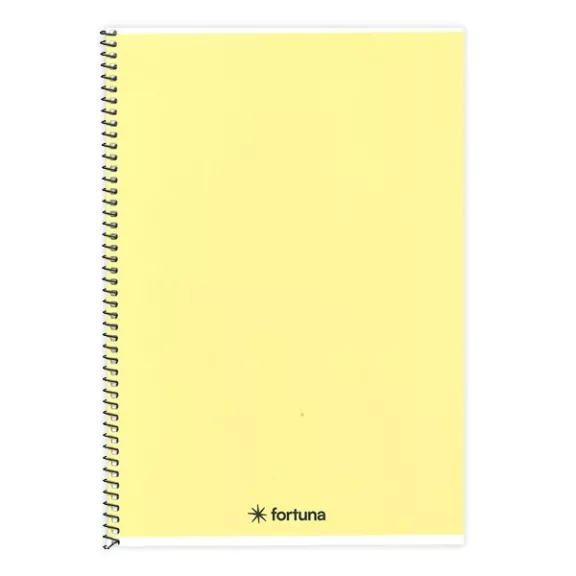 Spirálfüzet vonalas FORTUNA Monocolor A/5 70 lapos pasztell sárga Spirálfüzet vonalas FORTUNA Monocolor A/5 70 lapos pasztell sárga