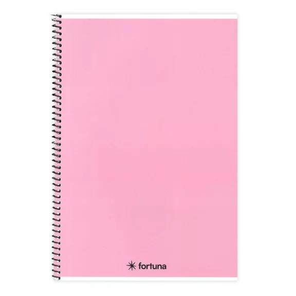 Spirálfüzet vonalas FORTUNA Monocolor A/5 70 lapos pasztell rózsaszín Spirálfüzet vonalas FORTUNA Monocolor A/5 70 lapos pasztell rózsaszín