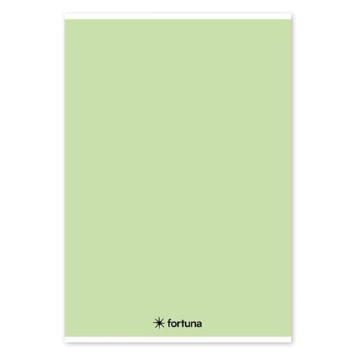 Spirálfüzet vonalas FORTUNA Monocolor A/4 70 lapos pasztell zöld