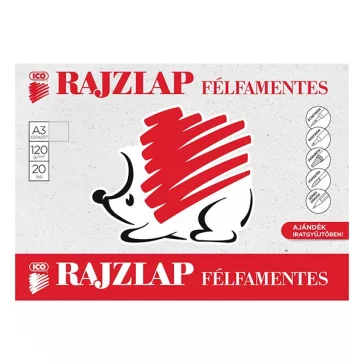 Rajzlap ICO Süni A/3 120 g félfamentes 20 lapos