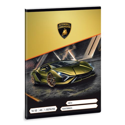 Füzet vonalas ARS UNA A/5 32 lapos 14-32 1. osztályos Lamborghini