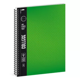 Spirálfüzet vonalas ARS UNA College A/4 80 lapos zöld