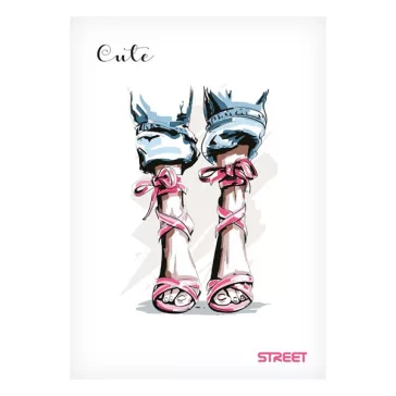 Füzet sima STREET A/5 54 lapos Cute