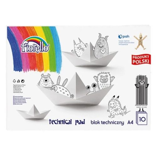 Rajztömb FIORELLO A/4 80 g 10 ív/tömb műszaki
