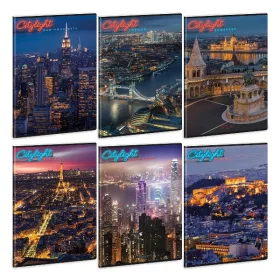 Füzet kockás ARS UNA A/4 40 lapos Extra kapcsos City Light