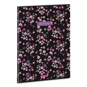   Füzet kockás ARS UNA A/4 40 lapos Extra kapcsos Pearl Blosoom Black