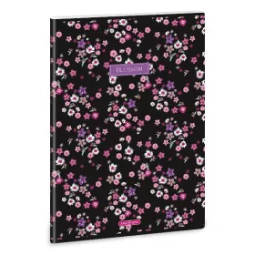   Füzet sima ARS UNA A/4 40 lapos Extra kapcsos Pearl Blossom Black