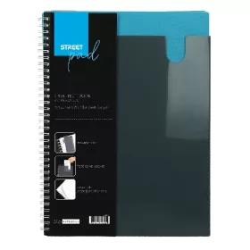 Spirálfüzet kockás STREET Pad A/4 80 lapos kék