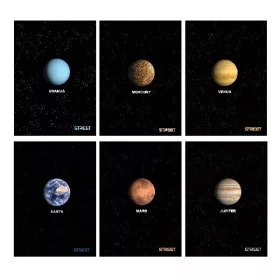 Füzet kockás STREET A/4 54 lapos Planets