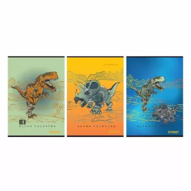 Füzet vonalas STREET A/5 54 lapos Dinosaur margóval