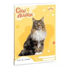   Füzet vonalas ARS UNA A/5 32 lapos 14-32 1. osztályos Cuki-Norvég erdei macska