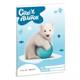   Füzet vonalas ARS UNA A/5 32 lapos 21-32 4-8. osztályos osztályos Cuki-Jegesmedve