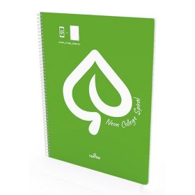 Spirálfüzet kockás LIPAMILL A/4 80 lapos Neon