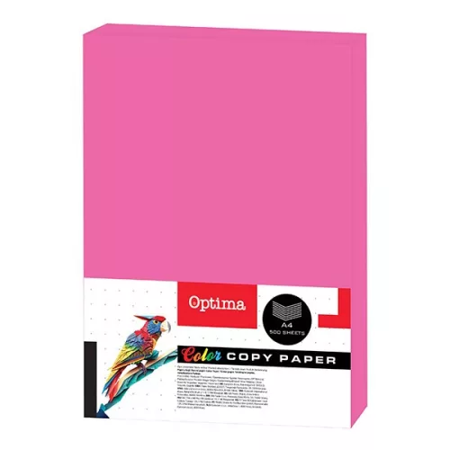 Fénymásolópapír színes OPTIMA A/4 75 g neon rózsaszín 500 ív/csomag