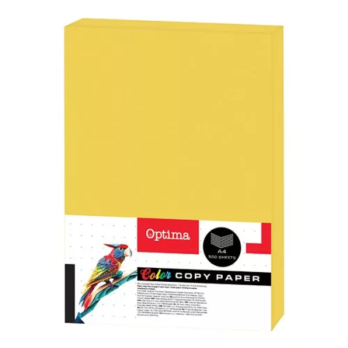 Fénymásolópapír színes OPTIMA A/4 80 g citromsárga 500 ív/csomag