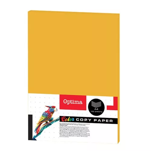 Fénymásolópapír színes OPTIMA A/4 80 g gold 100 ív/csomag