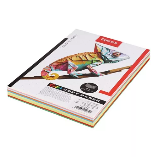 Fénymásolópapír színes OPTIMA A/4 80 g pasztell és intenzív mix 10x25 ív /csomag