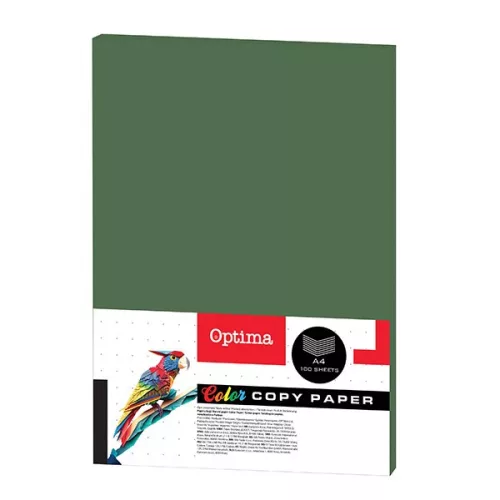 Fénymásolópapír színes OPTIMA A/4 80 g sötétzöld 100 ív/csomag