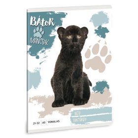   Füzet vonalas ARS UNA A/5 32 lapos 21-32 4-8.osztályos Bátor mancsok-Fekete párduc