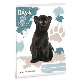   Füzet vonalas ARS UNA A/5 32 lapos 14-32 1.osztályos Bátor mancsok-Fekete párduc