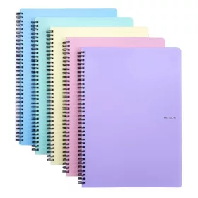   Spirálfüzet vonalas PASTELINI A/4 60 lapos vegyes színekben