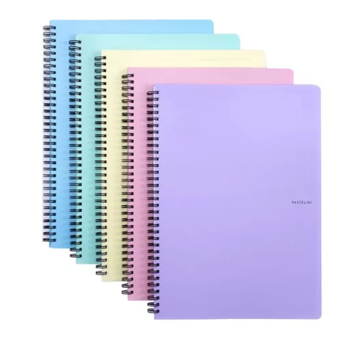 Spirálfüzet vonalas PASTELINI A/5 60 lapos vegyes színekben