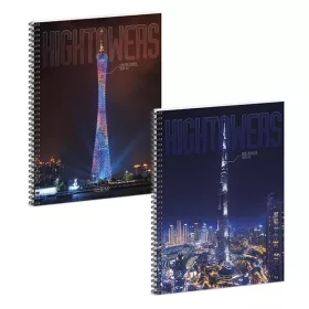 Spirálfüzet vonalas ARS UNA Hightower A/4 60 lapos