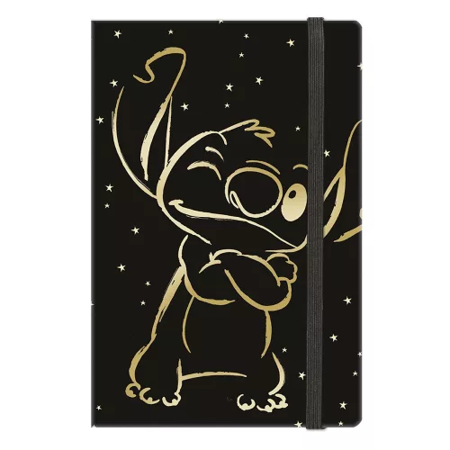 Jegyzetfüzet vonalas COOLPACK Stitch Gold 3. A/5 80 lapos gumis