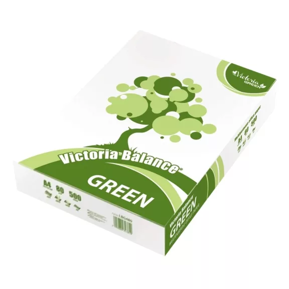 Fénymásolópapír VICTORIA Balance Green ISO 70-s A/4 80 g újrahasznosított 500 ív/csomag Fénymásolópapír VICTORIA Balance Green ISO 70-s A/4 80 g újrahasznosított 500 ív/csomag