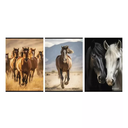Füzet sima STREET A/4 54 lapos Horses