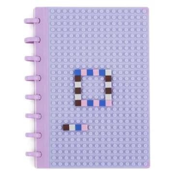 Spirálfüzet vonalas OXY lego design A/5 80 lapos lila